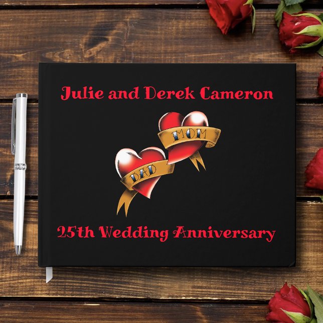 Mamma och Pappa-årsdagen Party Gästböcker (Skapare uppladdad)