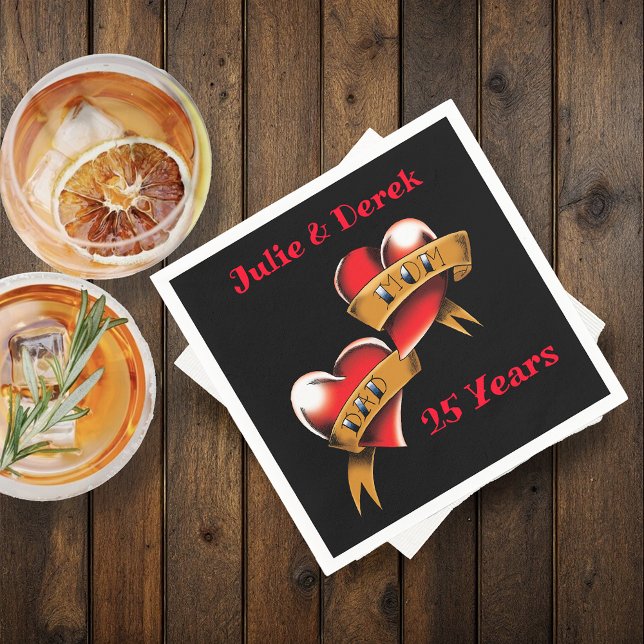 Mamma och Pappa-årsdagen Party Pappersservett (Skapare uppladdad)