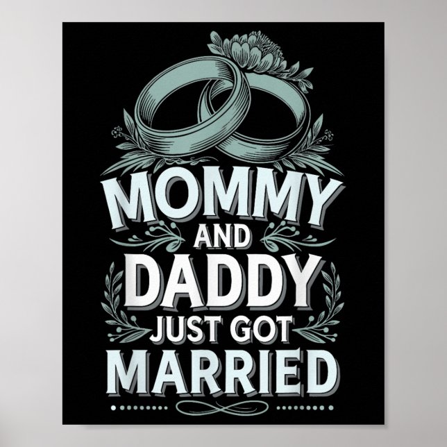 Mamma och pappa bara Har gift _5 Poster (Framsidan)