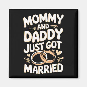 Mamma och pappa har just gift sig magnet