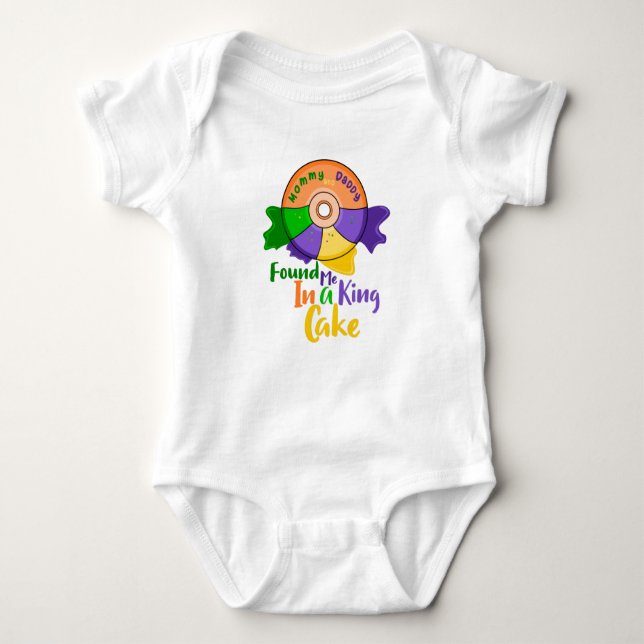Mamma och pappa hittade mig i en Kung Cake Baby T Shirt (Framsida)