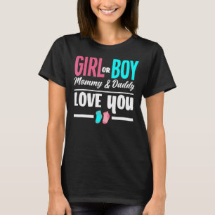 Mamma och pappa Kärlek You Gender Reveal P T Shirt