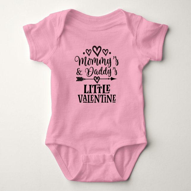 Mamma och pappa Little Valentine T Shirt (Framsida)