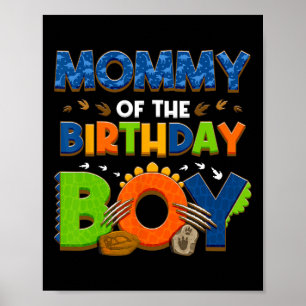 Mamma och Pappa Mamma, födelsedagspressar för barn Poster