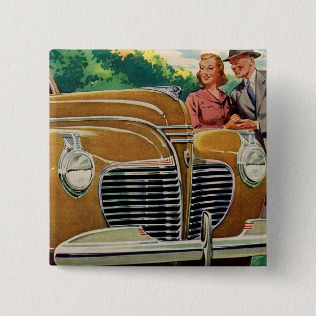 Mamma och Pappa MAMMOTH golden 1941 Plymouth Knapp (Framsida)