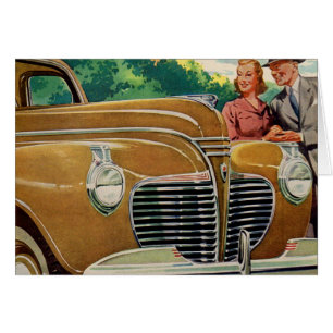 Mamma och Pappa MAMMOTH golden 1941 Plymouth OBS Kort