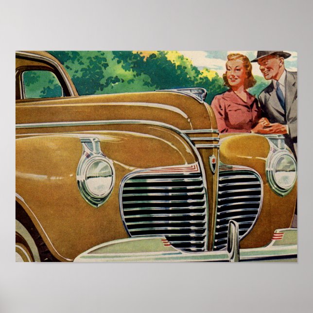 Mamma och Pappa MAMMOTH golden 1941 Plymouth Poster (Framsidan)