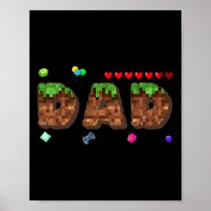 Mamma och pappa till födelsedagspojken Pixel Game  Poster