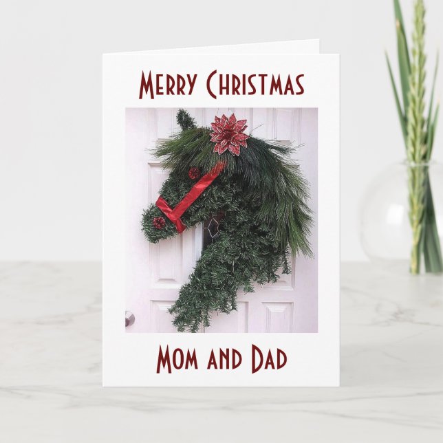 MAMMA OCH PAPPA VID CHRISTMAS=SPECIELLA MEMORIER HELGKORT (Framsida)