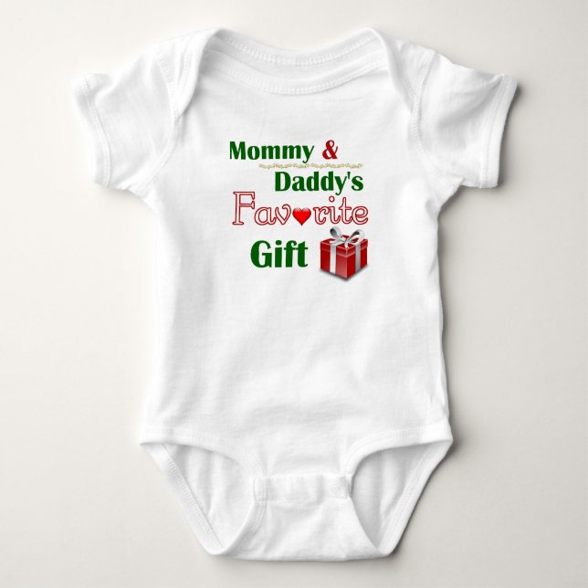 Mamma och Pappor Favorite Gift jul T Shirt (Framsida)