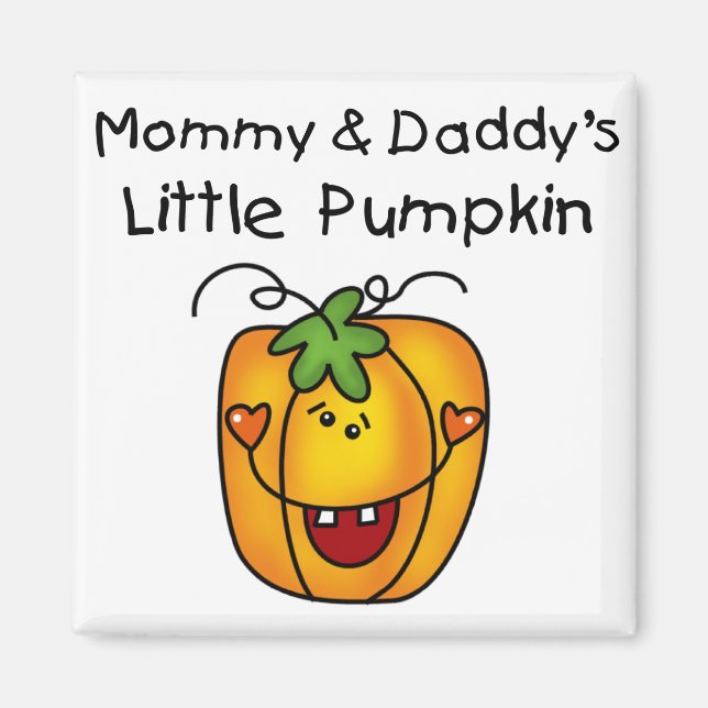 Mamma och Pappor Pumpkin Tshirts och Gifts Magnet (Framsidan)