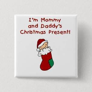 Mamma- och papporjulklapp knapp