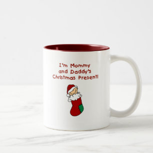 Mamma- och papporjulklapp Två-Tonad mugg
