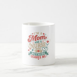 Mamma och sjuksköterska Retro mammagåva mors dag Kaffemugg