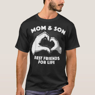 Mamma och Son Best Friends for Life Cute Mor Wom T Shirt
