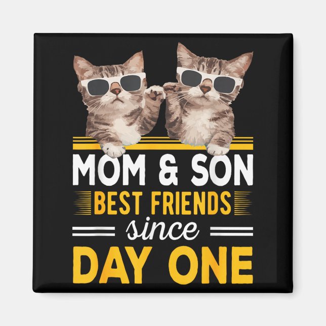 Mamma och son vänner sedan dag ett nävens krock magnet (Framsidan)