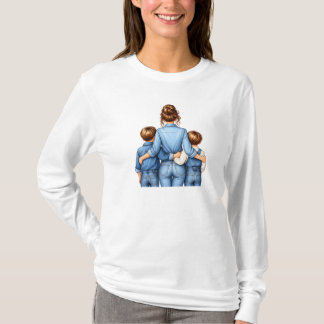 Mamma och söner för alltid – Mamma som kramar sina T Shirt