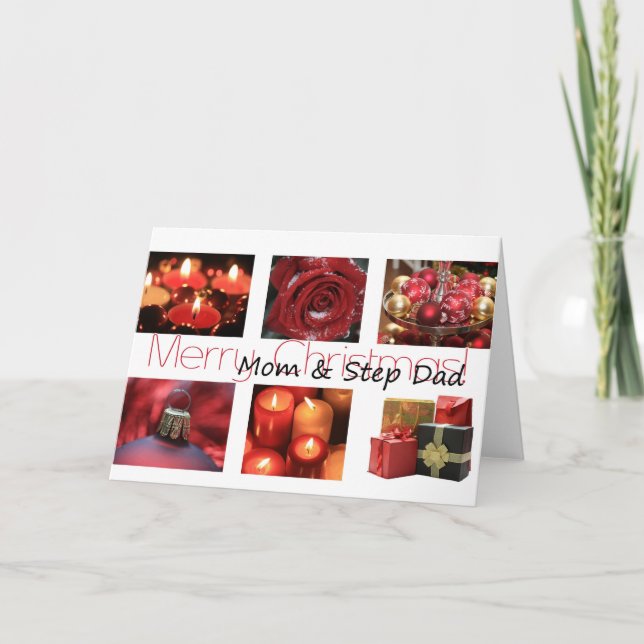 Mamma och Step Pappa God jul kort (Framsida)