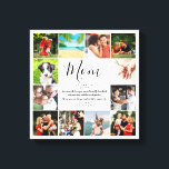 Mamma-offertskript för Elegant 12 fotokollage Canvastryck<br><div class="desc">Anpassa med 12 favoritfoton och citattecken till Mamma för att skapa en unik gåva till Mors dag,  födelsedagar,  jul,  babyduschar eller vilken dag som helst som du vill visa hur mycket hon elak till dig. Visa henne hur fantastisk hon är varje dag. Designad av Thisisnotme©.</div>