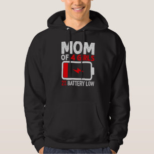 Mamma om 4 flickor från Mors dag-dotterkvinnor Hoodie