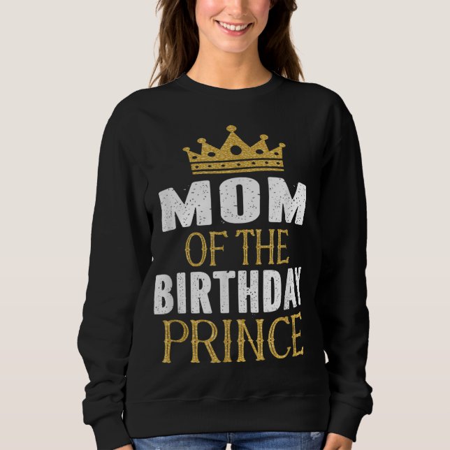 Mamma om födelsedagspensionen Prince Boys Bday Par T Shirt (Framsida)