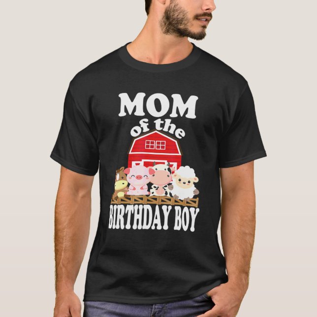 Mamma om födelsedagsungarnas produktionsdjur B-dag T Shirt (Framsida)