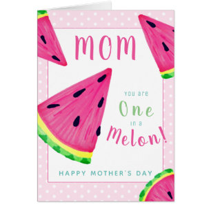Mamma One i Melon Watermelon Mors dag kort