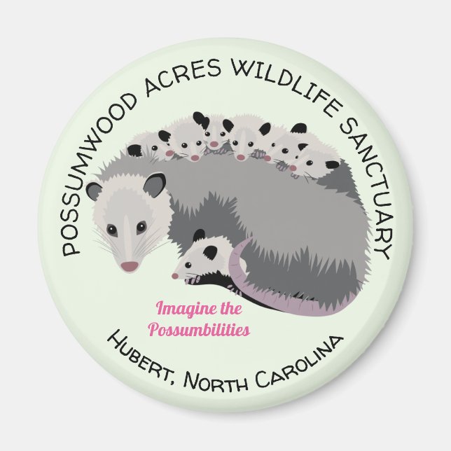 Mamma Opossum Magnet (Framsidan)