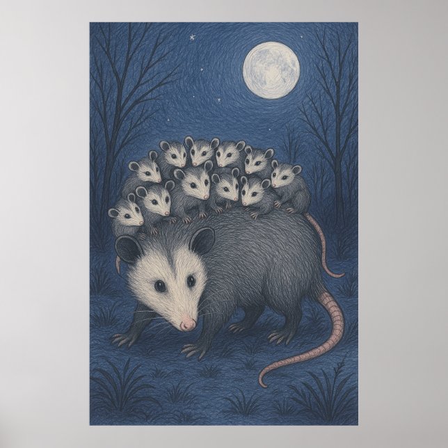 Mamma Opossum Poster (Framsidan)