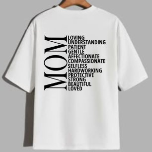 Mamma Ord Art T-Shirt - Loving Mors dag Gift