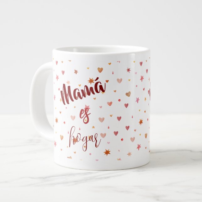 Mamma Ord Coffee Mugg Jumbo Mugg (Framsida vänster)