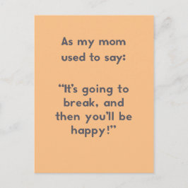 Mamma Ord: Det går till Break och sen... Vykort