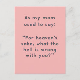 Mamma Ord: Vad är fel med din Roligt? Vykort