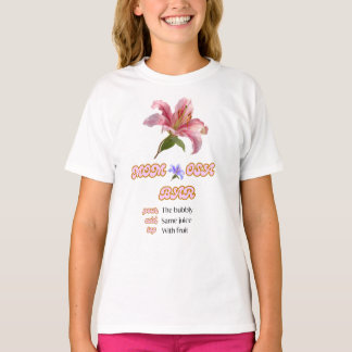 Mamma osa barskylt blommig rosa utskrivbar t shirt