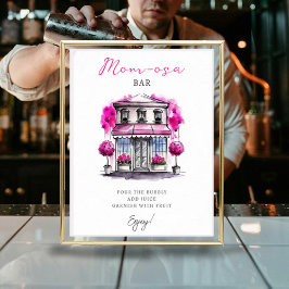 Mamma-osa Bonjour Bebe Paris Fransk Rosa Baby Show Poster