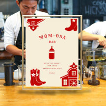 Mamma-osa Flaskor & Boots Cowboy Retro Baby Shower