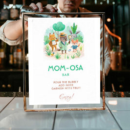 Mamma-osa Little Utforskaren Assistent Baby Shower Poster