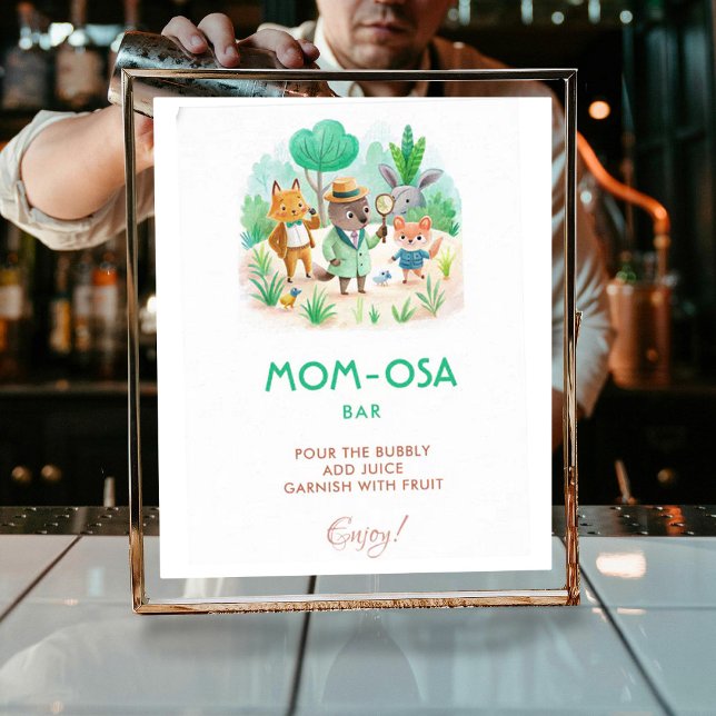 Mamma-osa Little Utforskaren Assistent Baby Shower Poster (Skapare uppladdad)