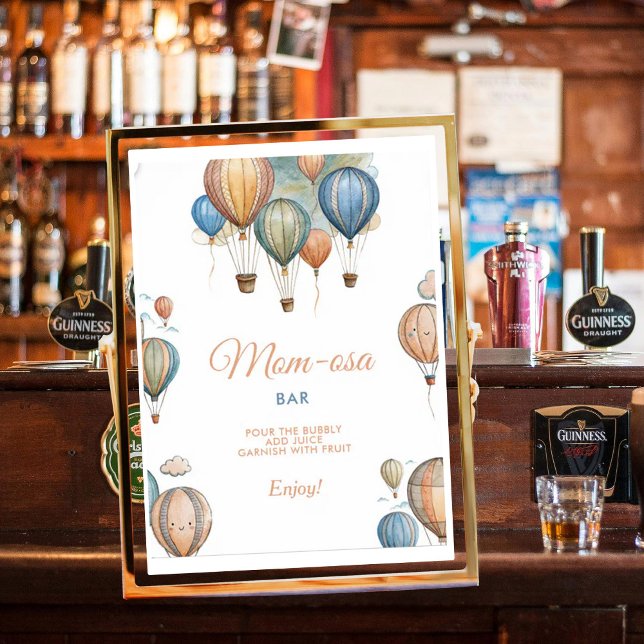 Mamma-osa Luftballonger Pastel Boy Shower Poster (Skapare uppladdad)