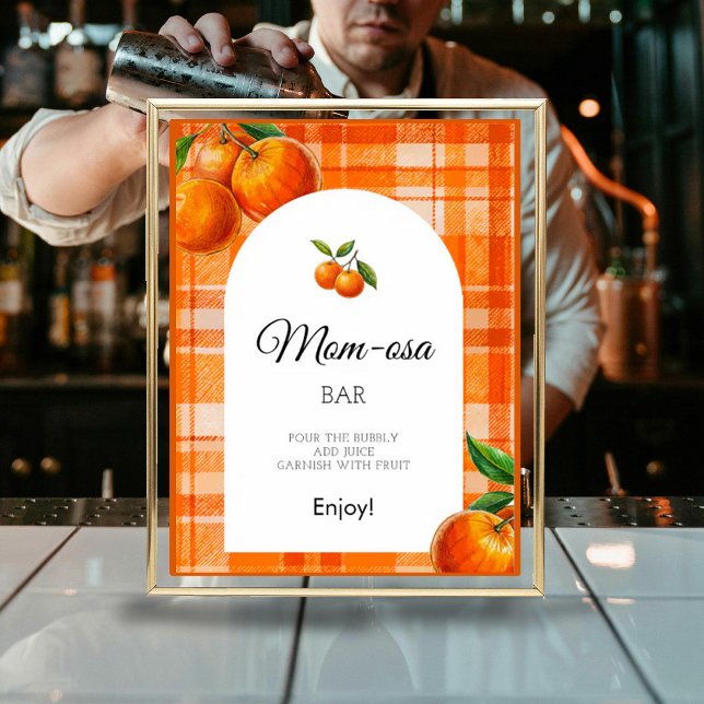 Mamma-osa Orange 3D Citrus Play Drawn Baby Shower Poster (Skapare uppladdad)