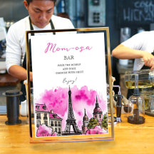 Mamma-osa Paris Fransk Bonjour Bebe Baby Shower