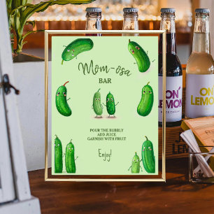 Mamma-osa Pickles Cucumber Grönt Baby Shower Poster