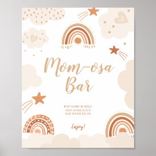 Mamma-osa pub Boho Regnbågstecken Poster