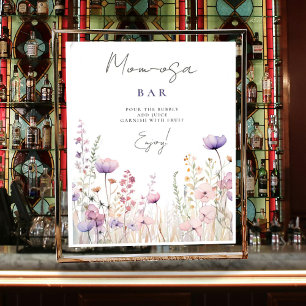 Mamma-osa Pub Meadow Wildblomme Baby Shower Woodla Poster