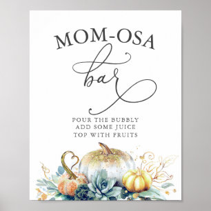 Mamma-osa Pub undertecknar Succulents Pumpkins Bab Poster