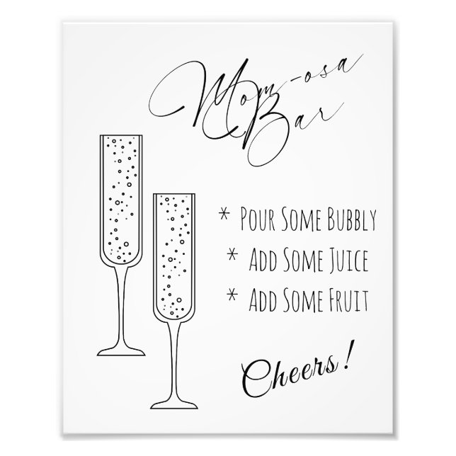 Mamma-osa Pub Visning-tecken Fototryck (Framsidan)