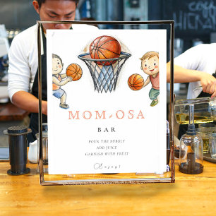 Mamma-osa Vår lilla Champ Basketball Baby Shower Poster