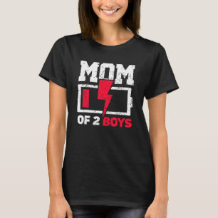 Mamma på 2 orgars lågbatteriladdsproud Mors dag T Shirt