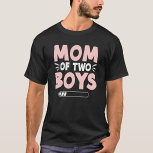 Mamma på 2 pojkar 2 son låg batteriladdningsoffert t shirt