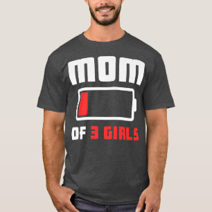 Mamma på 3 Girls Funny Mors dag Premium T-Shirt